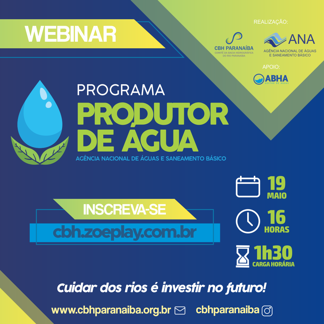 Galeria - CBH Paranaíba realiza webinar sobre Programa Produtor de Água