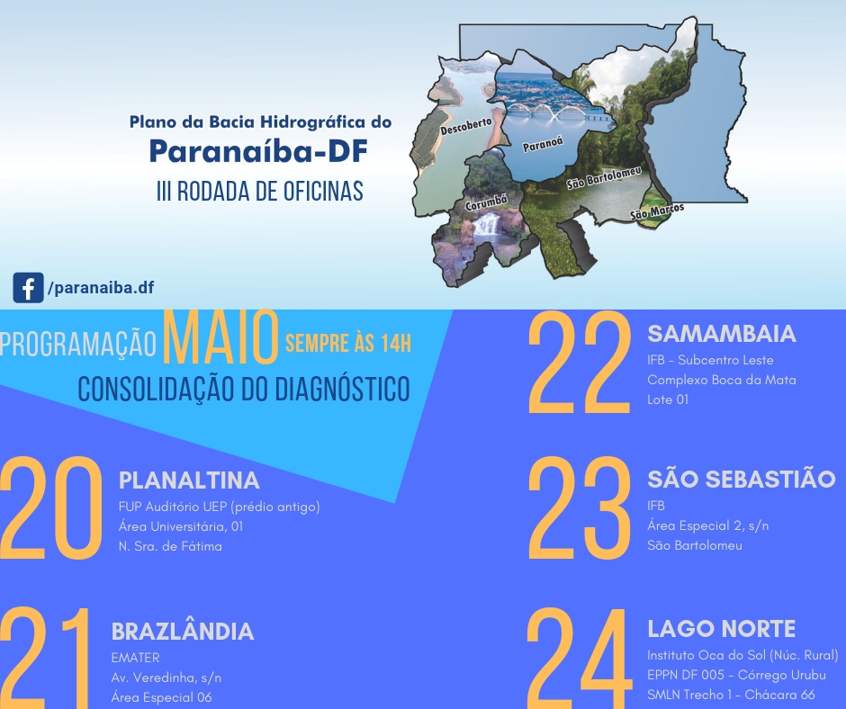 3ª Rodada de Oficinas para Elaboração do Plano da Bacia Hidrográfica do Paranaíba - DF