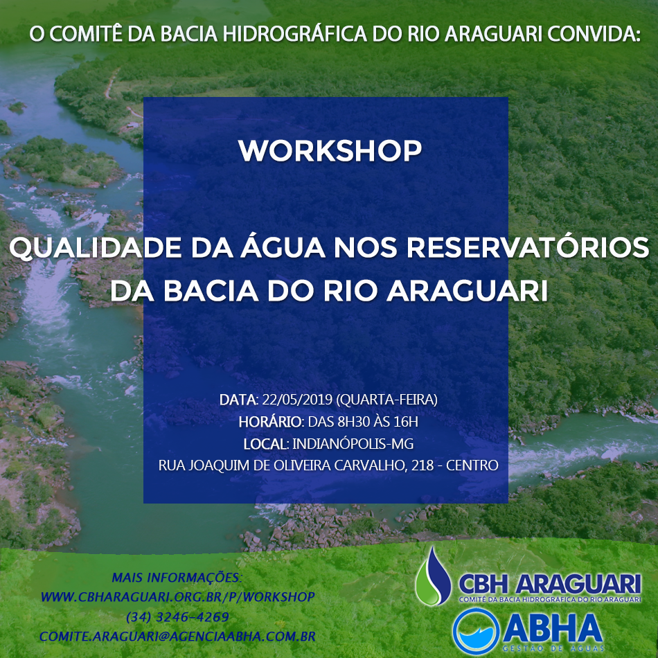 Workshop aprofundará conhecimento sobre qualidade da água no Rio Araguari