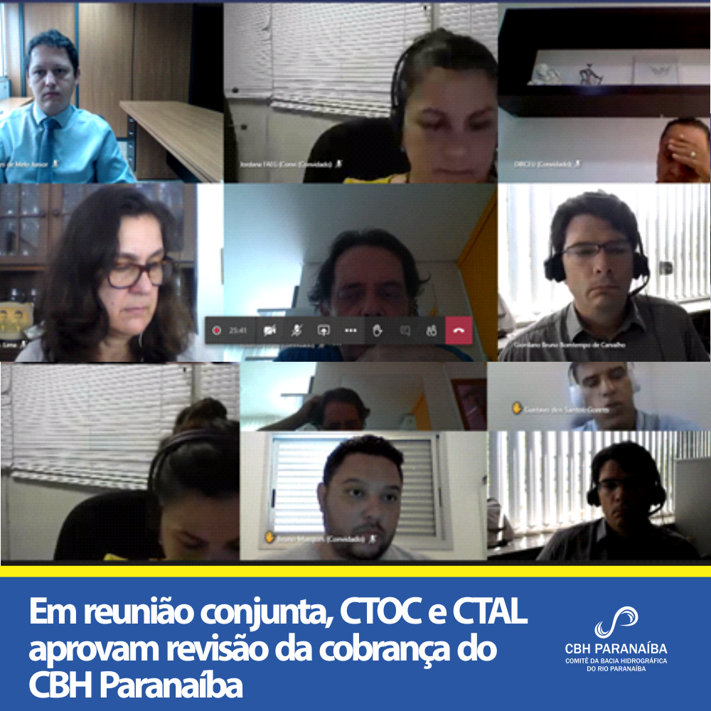 Em reunião conjunta, CTOC e CTAL aprovam revisão da cobrança do CBH Paranaíba