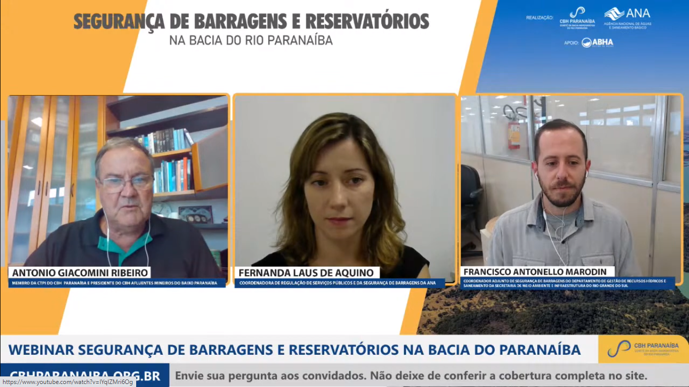 Segurança de Barragens e Reservatórios é tema de webinar promovido pelo CBH Paranaíba
