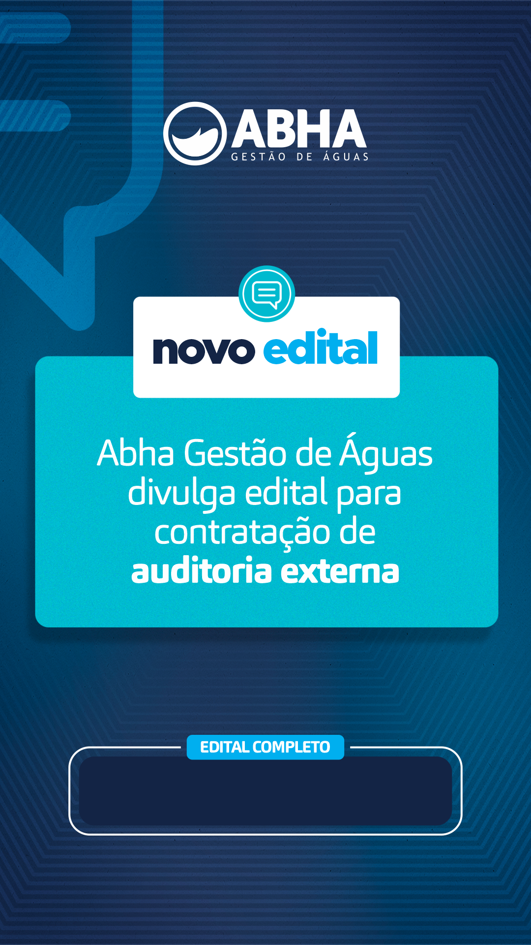 Abha Gestão de Águas divulga edital para contratação de auditoria externa