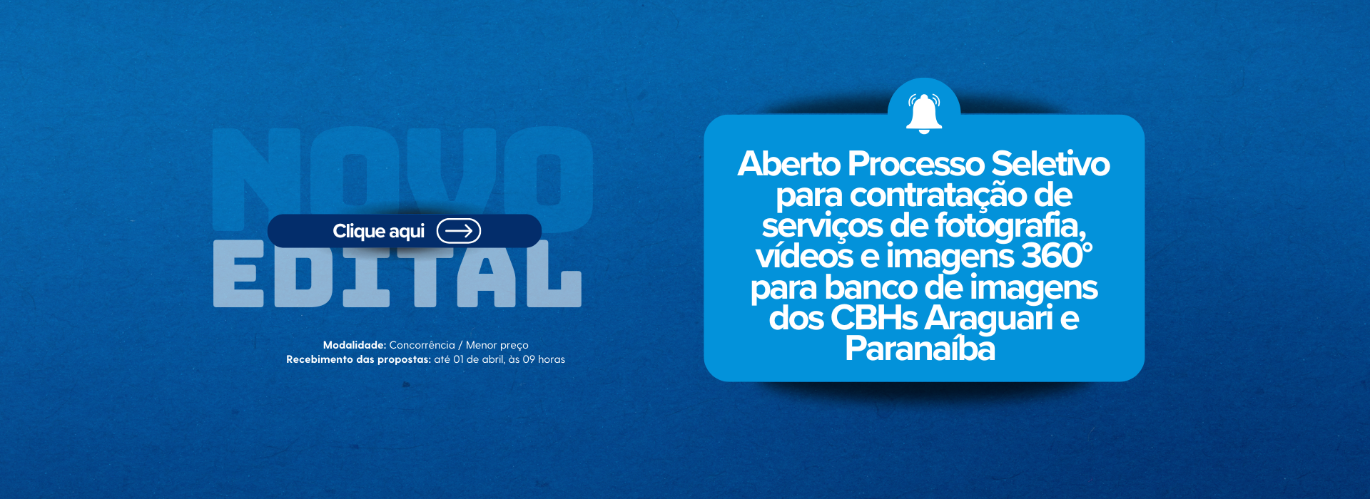 Edital Banco de Imagens Rio Paranaíba